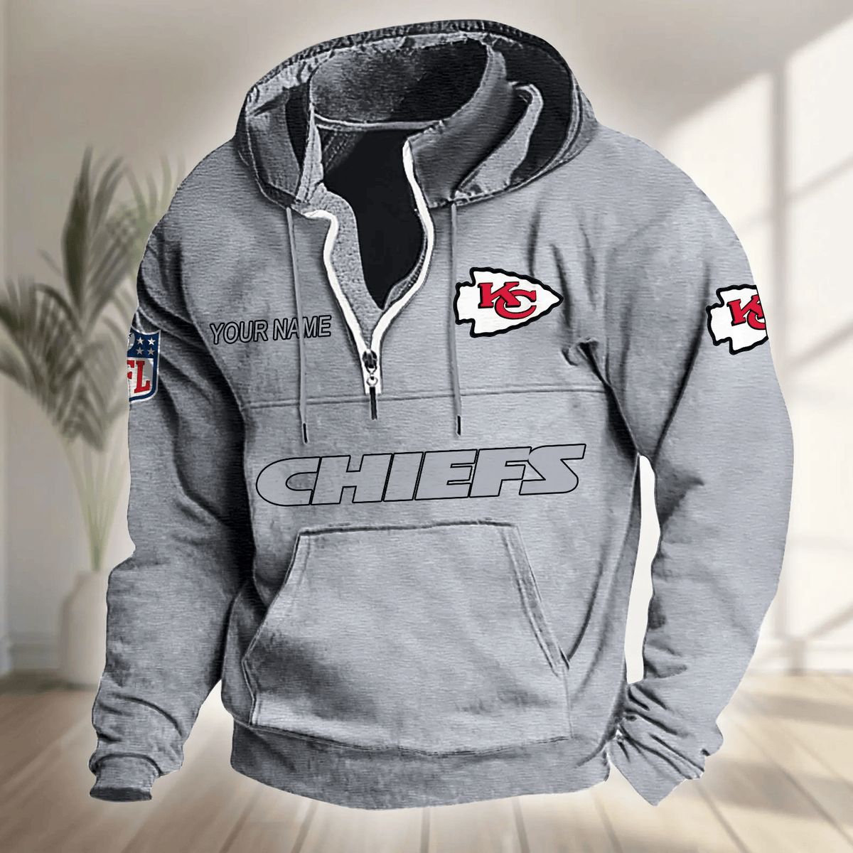 Kansas City Chiefs Half-zip Hoodie SPTHZHC016
