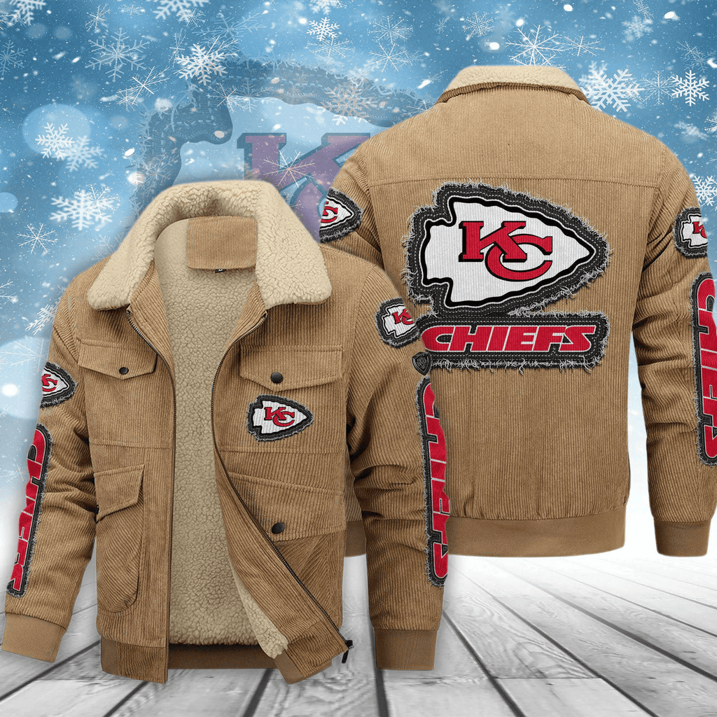 Kansas City Chiefs Men's Thickened Corduroy Jacket ANZVITCJ016