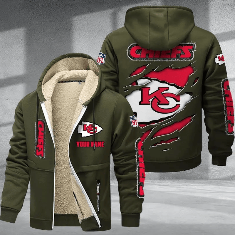 Kansas City Chiefs DMTZ0369 Premium Thick Zip-Up Hoodie